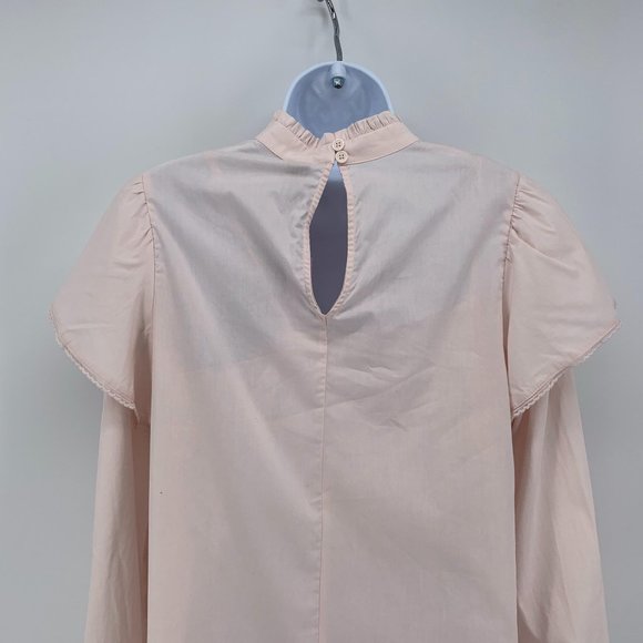Wild Fable NWT Dusty Peach Long Sleeve High Neck Poplin Prairie Dress Size S - Picture 7 of 9